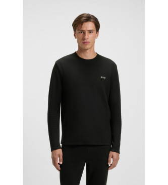 BOSS Camiseta Waffle negro