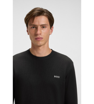 BOSS Camiseta Waffle negro