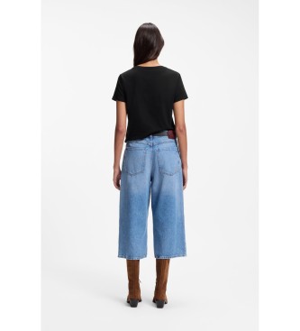 BOSS Camiseta slim fit de algod�n con logo bordado negro