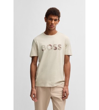 BOSS Logo Glamping T-shirt beige