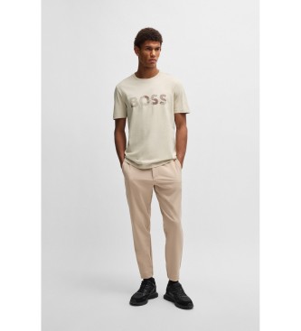 BOSS Logo Glamping T-shirt beige