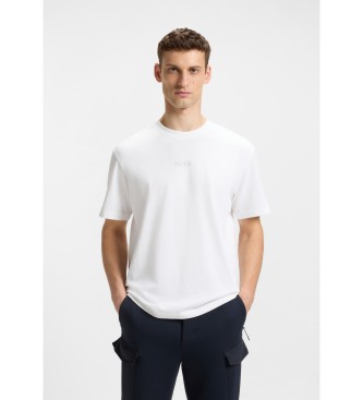 BOSS White tonal logo T-shirt