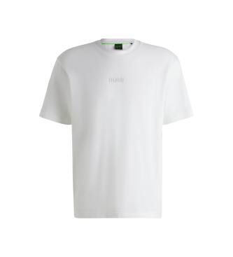 BOSS White tonal logo T-shirt