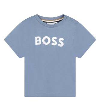 BOSS T-shirt  manches courtes bleu-gris