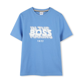 BOSS T-shirt bleu  manches courtes
