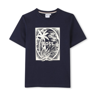 BOSS T-shirt de manga curta azul-marinho