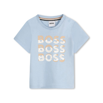 BOSS Blauw t-shirt met korte mouwen