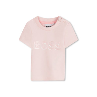 BOSS Roze t-shirt met korte mouwen