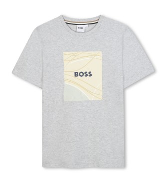 BOSS Tonska majica sive barve