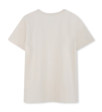 BOSS T-shirt � fleurs blanc cass�