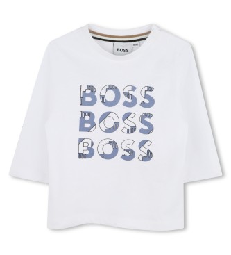 BOSS Langarm-T-Shirt wei