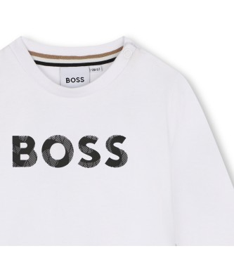 BOSS Langarm-T-Shirt wei