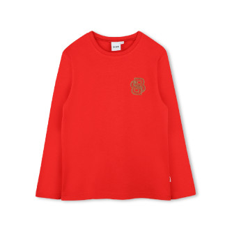 BOSS T-shirt lange mouw rood