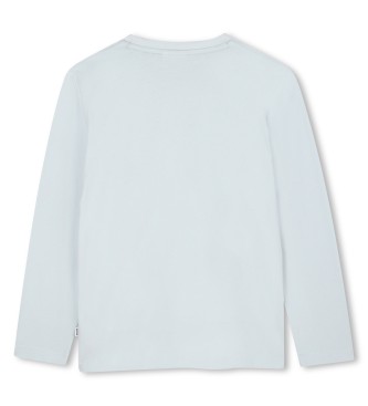 BOSS Abstraktna majica modra