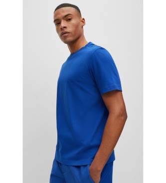 BOSS T-shirt med bl logotyp p kragen