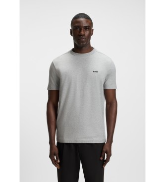 BOSS T-shirt avec logo gris contrast