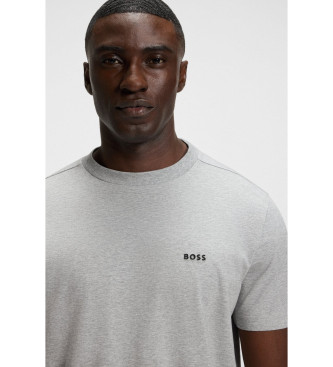 BOSS T-shirt avec logo gris contrast