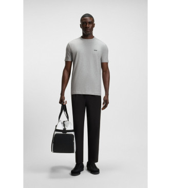 BOSS T-shirt avec logo gris contrast