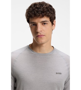 BOSS Grey slim fit sports t-shirt