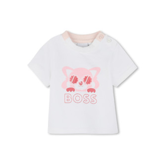 BOSS Conjutno de camiseta y legging  blanco, rosa