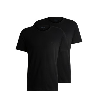 BOSS Set di 2 T-shirt dalla vestibilit comoda Nere