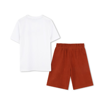 BOSS Set med T-shirt och shorts vit, brun