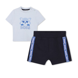 BOSS Conjunto de camiseta y shorts azul