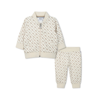 BOSS Cardigan and beige jogger trousers set