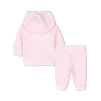 BOSS Completo cardigan con cappuccio e pantaloni della tuta rosa