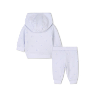 BOSS Hooded cardigan and light blue sports trousers set