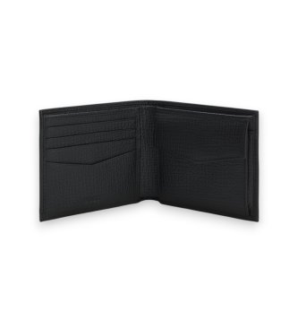BOSS Cartera de Piel Derwil negro