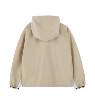 BOSS Beige colour block design jacket