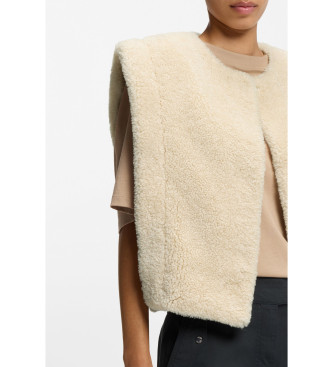 BOSS Kamizelka Cosila beżowa