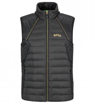 BOSS Down vest with black triangle embroidery