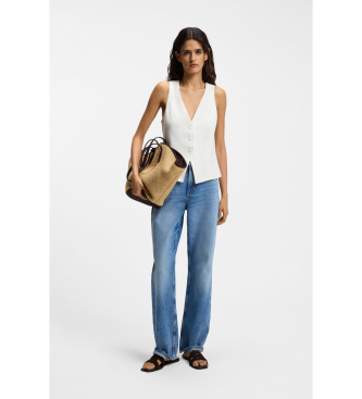 BOSS Chaleco Jalily blanco