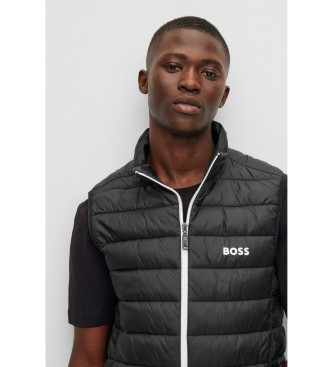 BOSS Chaleco Logo Impermeable negro