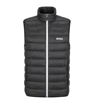 BOSS Chaleco Logo Impermeable negro