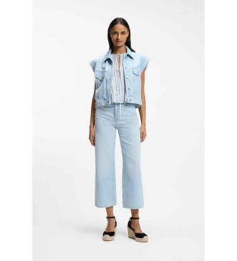 BOSS Kamizelka o regularnym kroju z niebieskiego denimu 