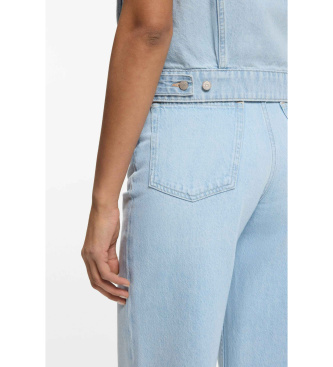 BOSS Kamizelka o regularnym kroju z niebieskiego denimu 