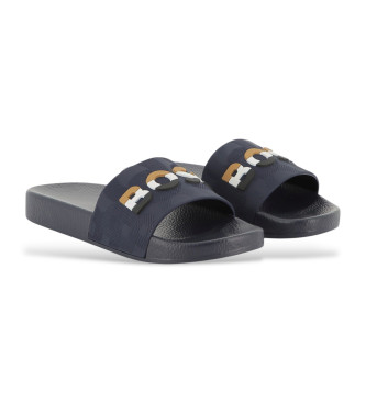 BOSS Flipflops med navy-prget logo