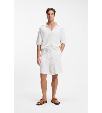 BOSS Flipflops i brunt l�der med ripstop-rem