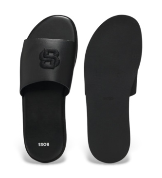 BOSS Flipflops med monogram Double B svart