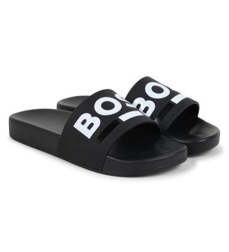 BOSS Chanclas logo negro