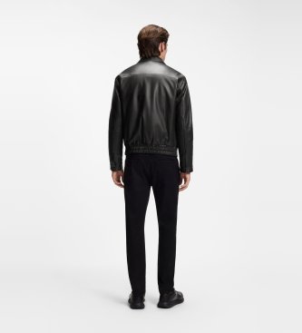 BOSS Icons70 black leather jacket