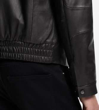 BOSS Icons70 black leather jacket