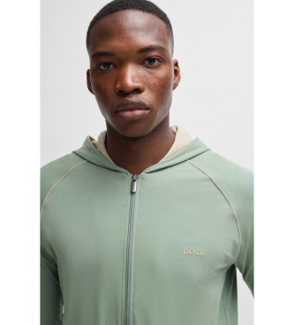 BOSS Veste de sport avec logo brod vert