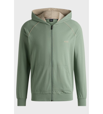 BOSS Chaqueta deportiva con logo bordado verde