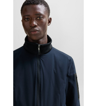 BOSS Grid Jacket navy