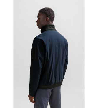 BOSS Grid Jacket marinbl