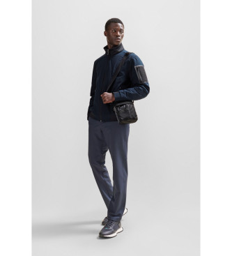 BOSS Grid Jacket marinbl